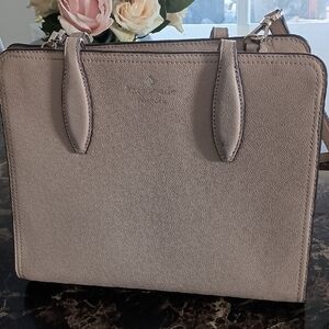 Kate Spade Cream Leather Tote Bag